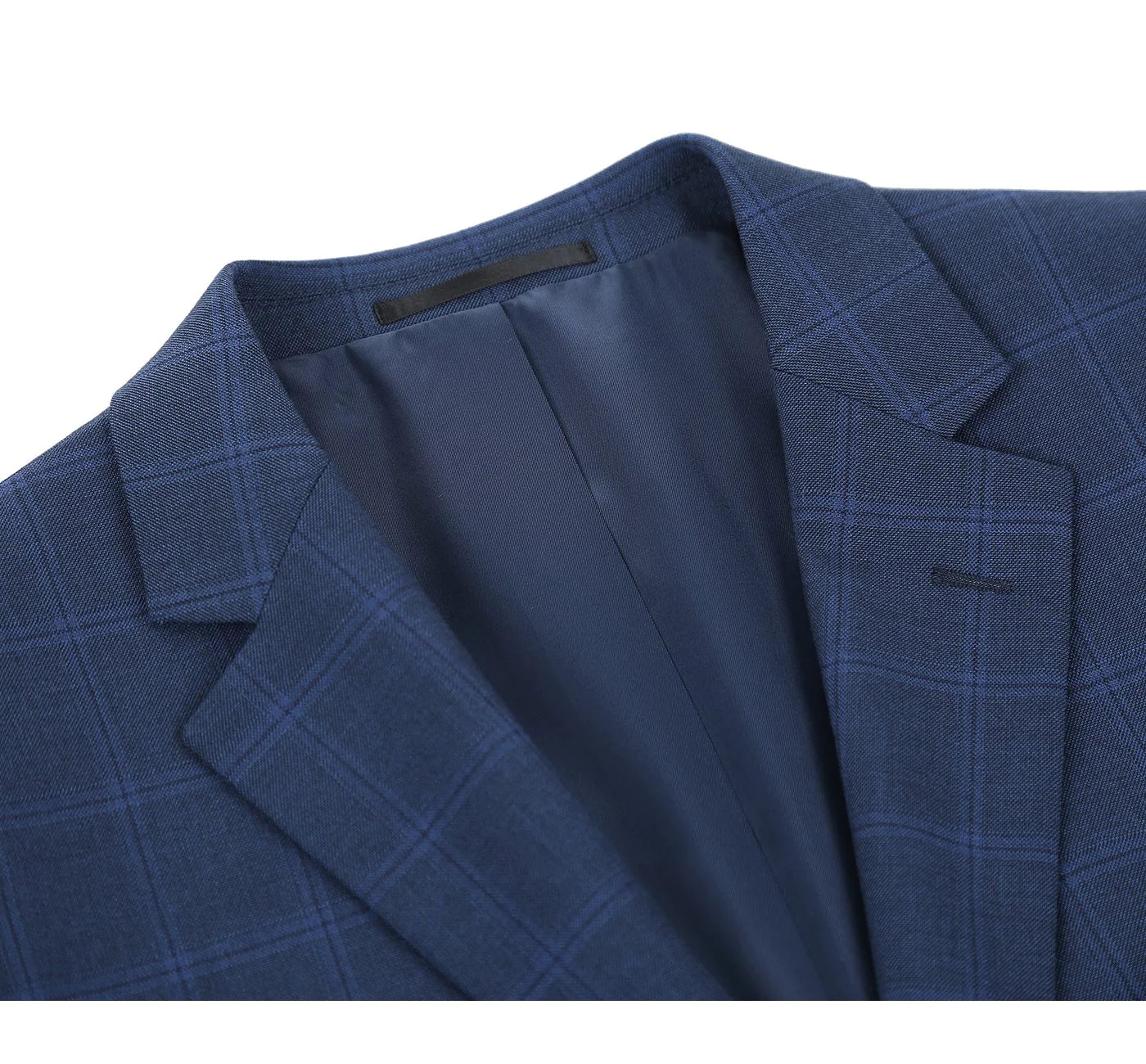 Navy Check Suit - Slim Fit