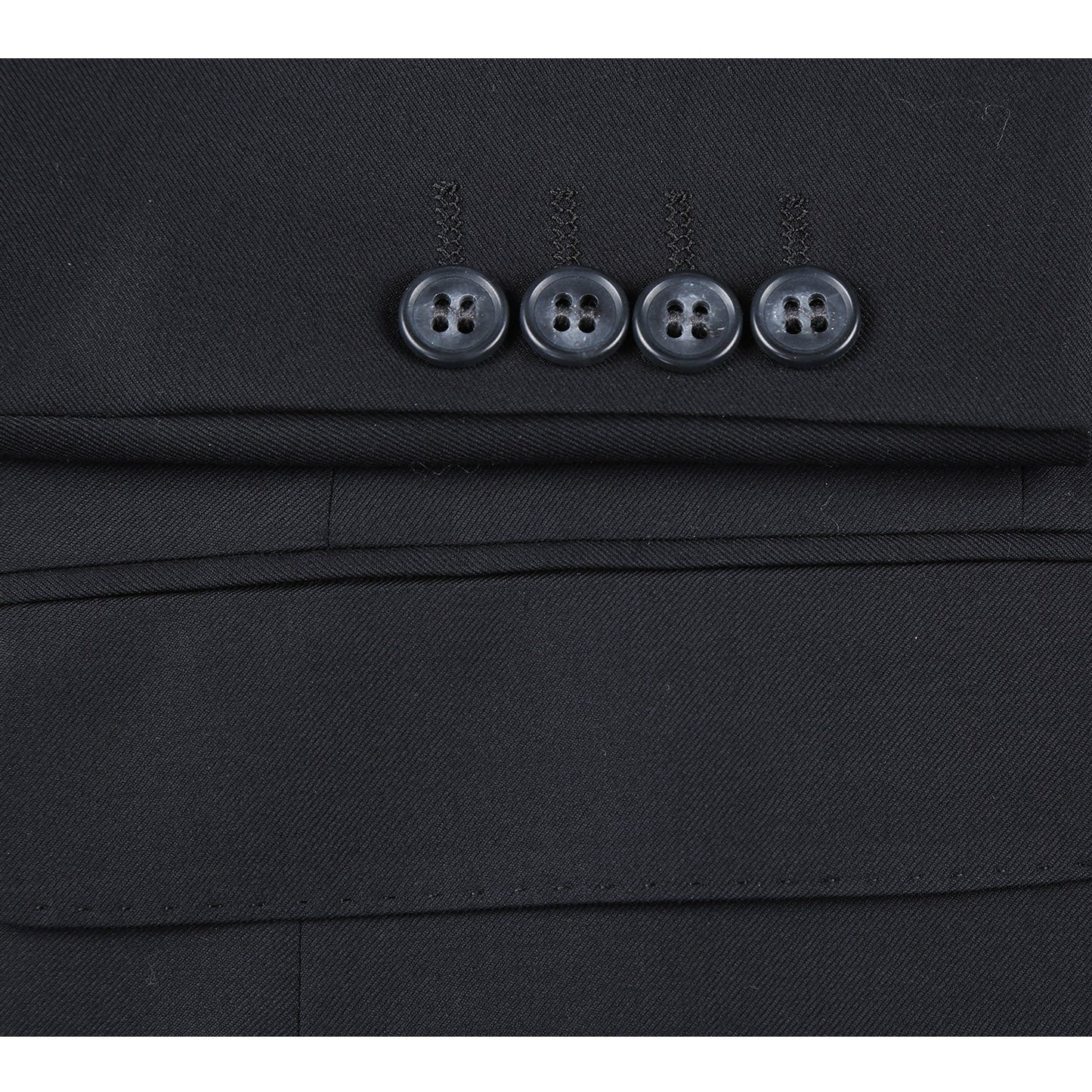 Rivelino 100% Wool Black Suit