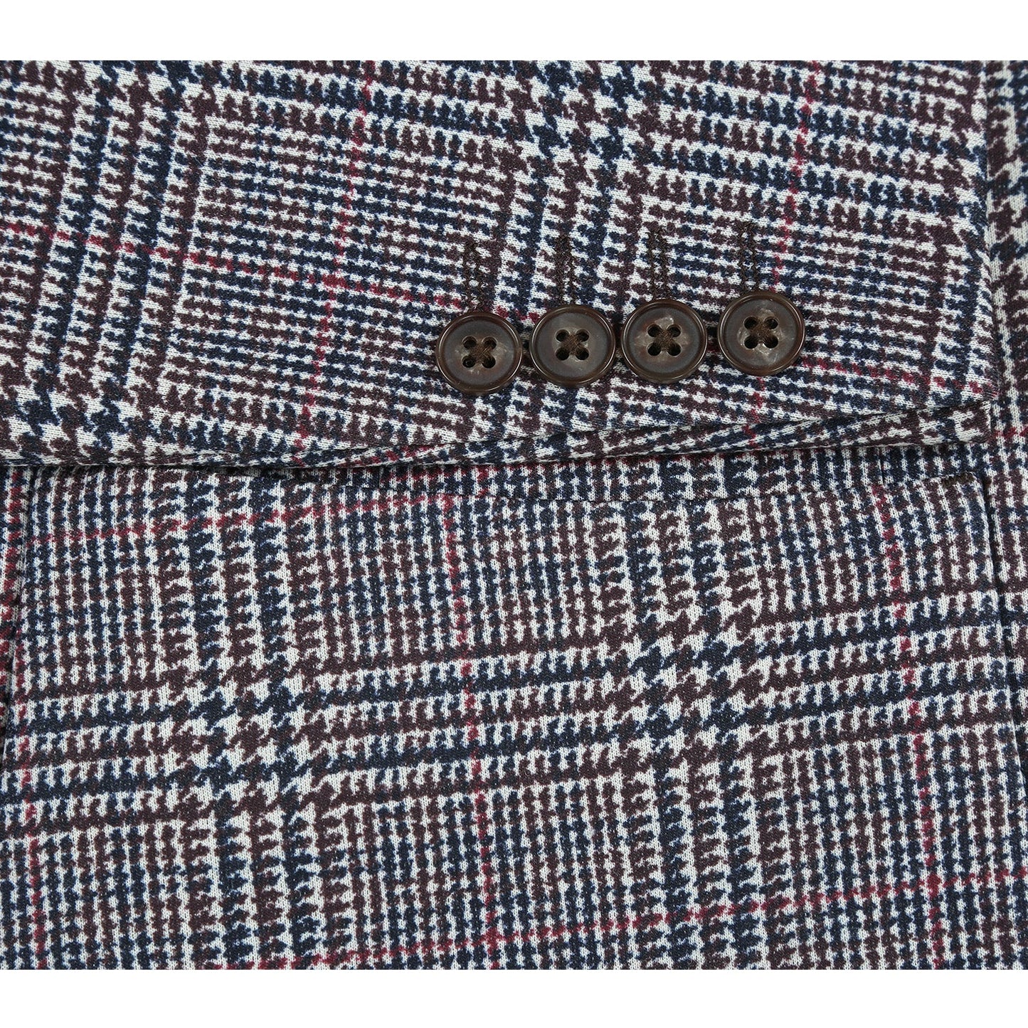 Pellagio Navy and Burgundy Check Sport Coat - Slim Fit