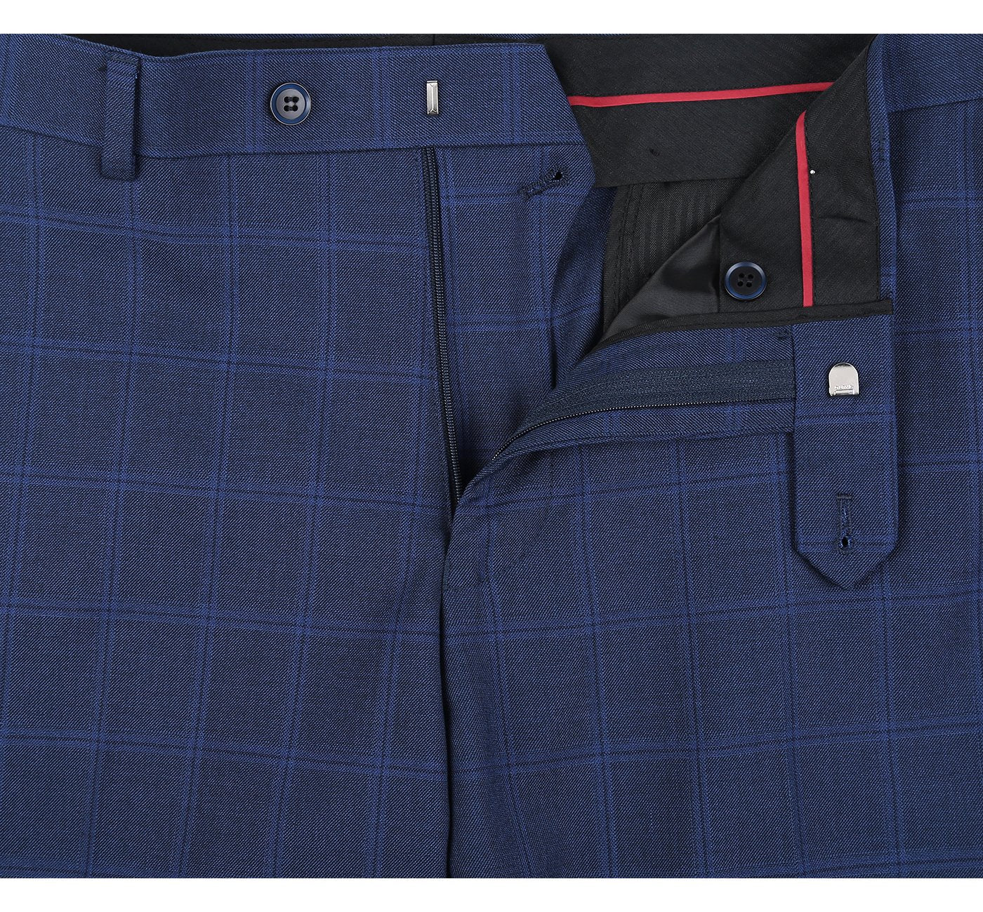 Navy Check Suit - Slim Fit