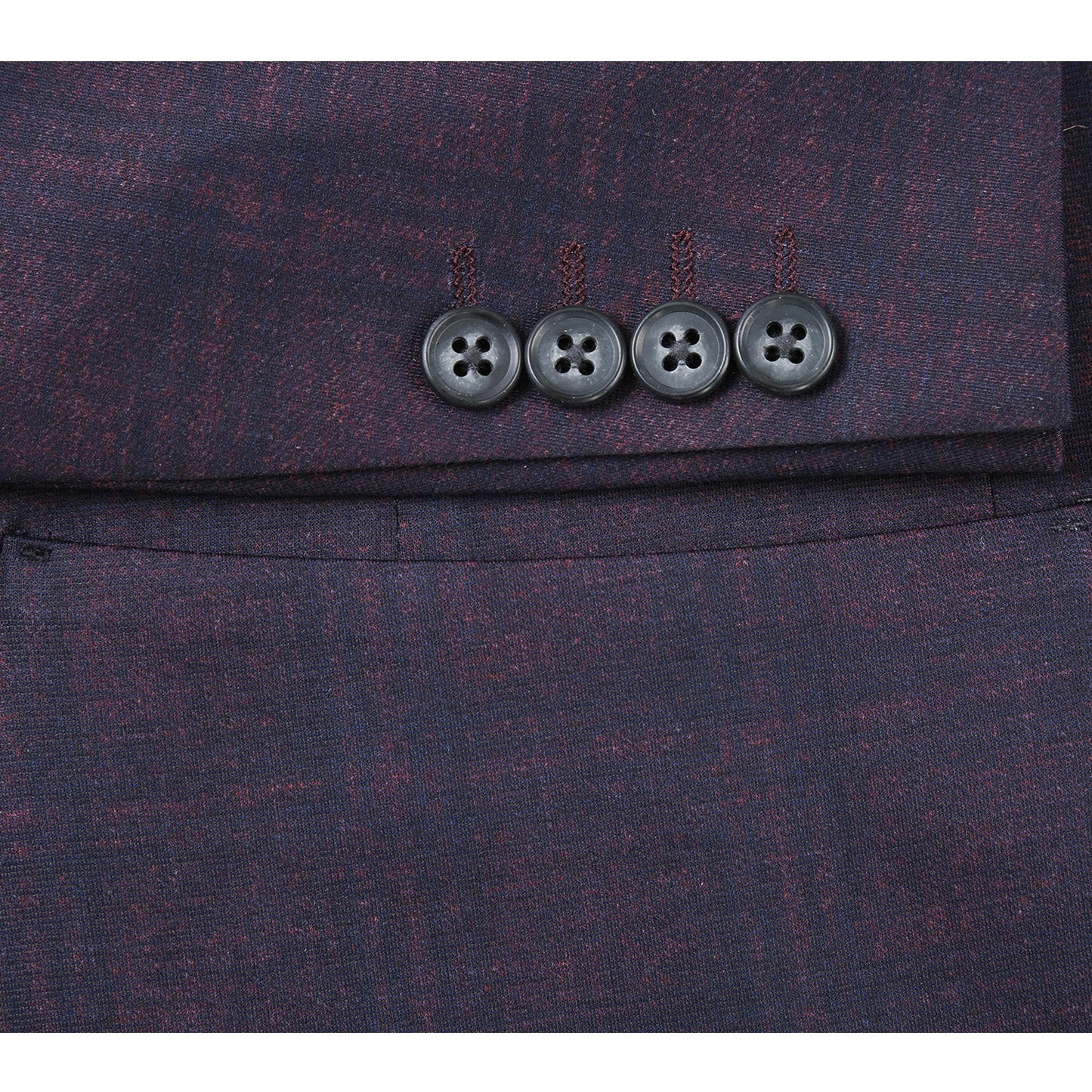 Pellagio Burgundy and Blue Check Sport Coat - Slim Fit