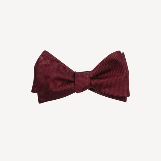 Burgundy Silk Bow Tie