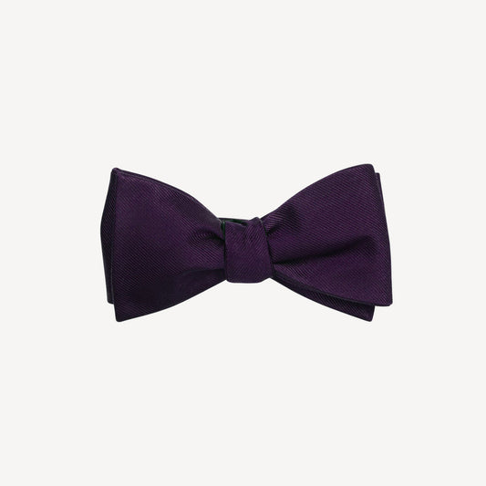 Plum Silk Bow Tie