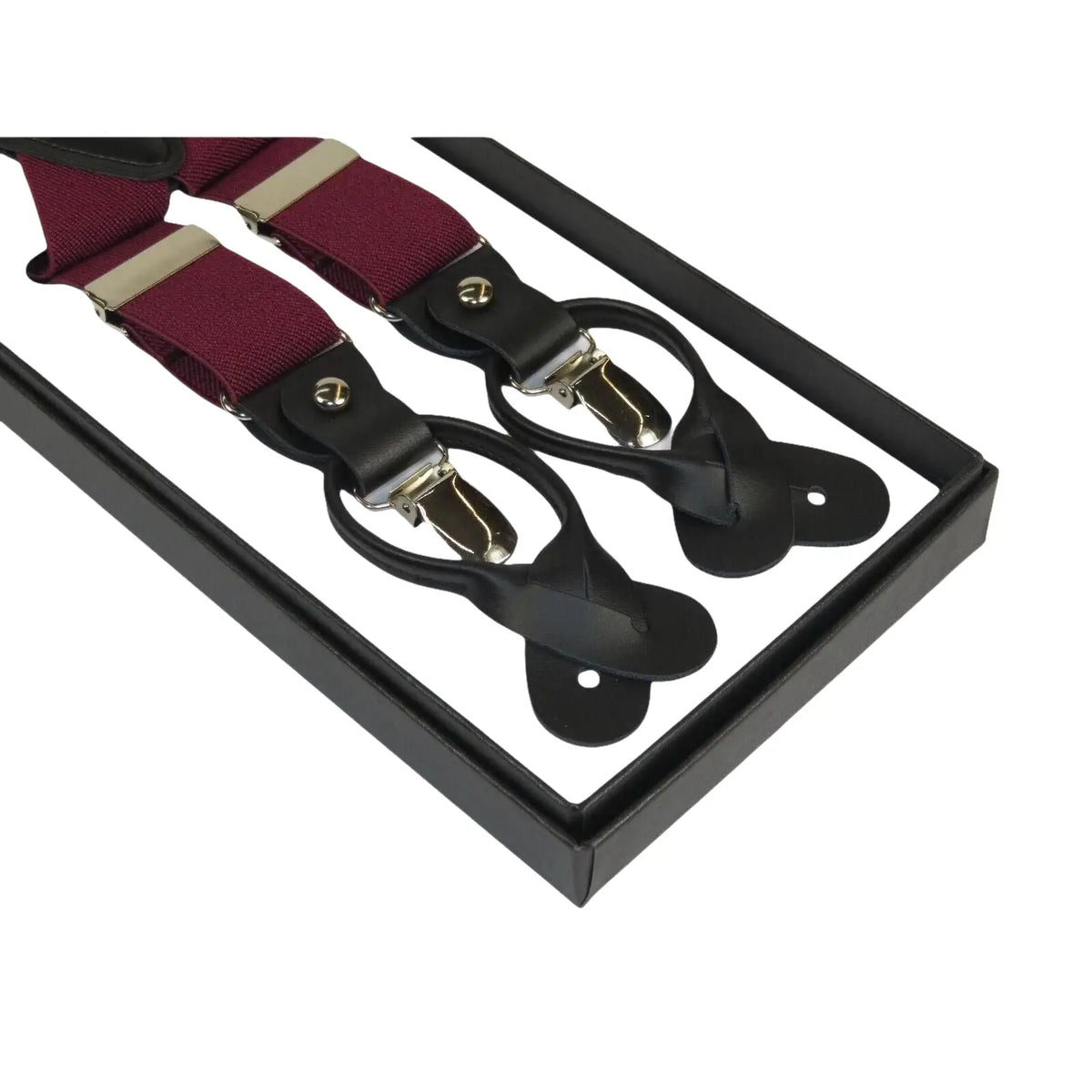 Burgundy Suspenders
