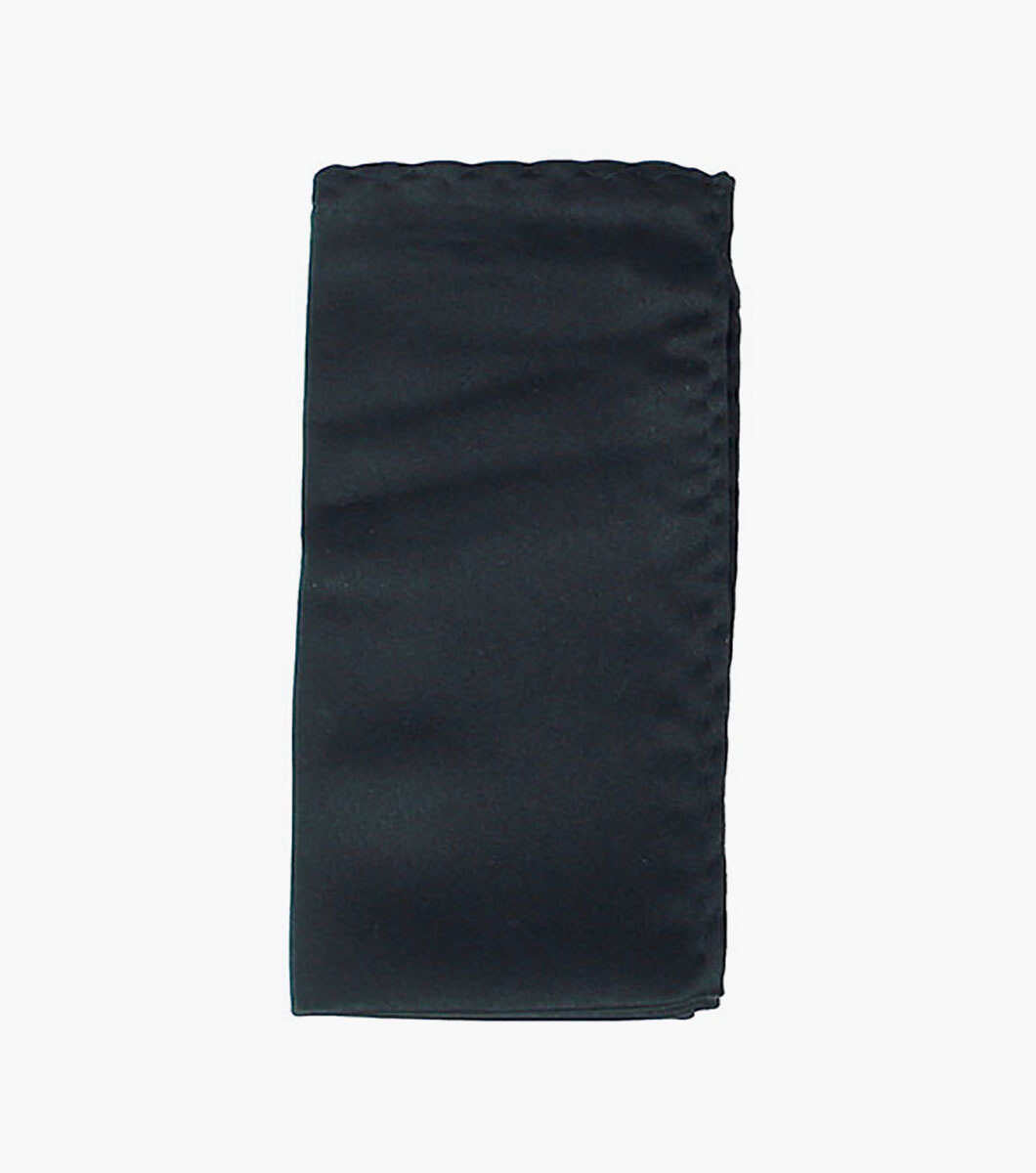 Black Satin Pocket Square