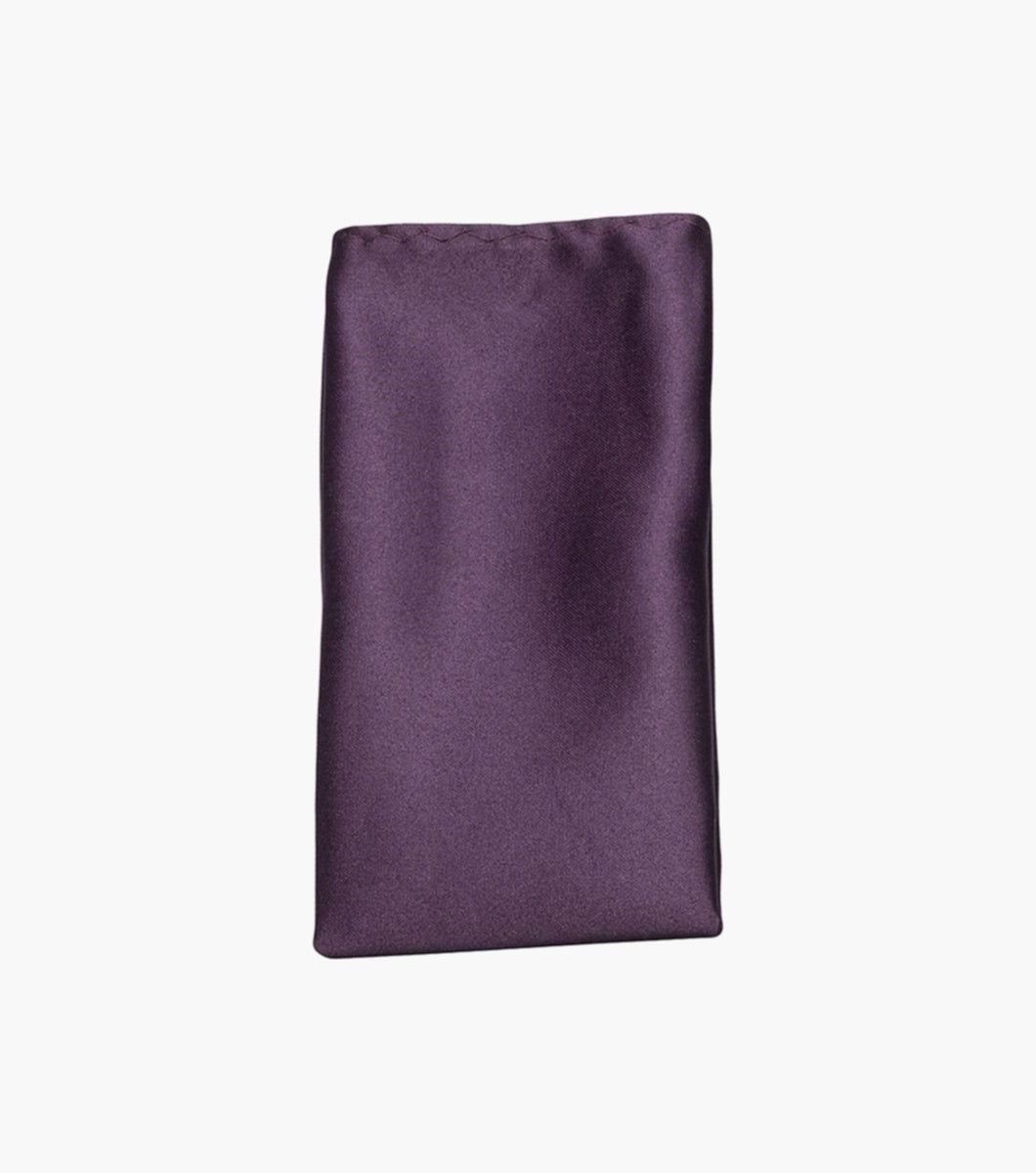 Plum Satin Pocket Square