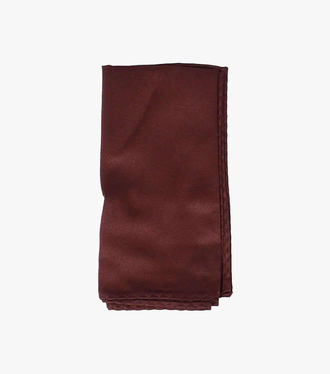 Burgundy Satin Pocket Square