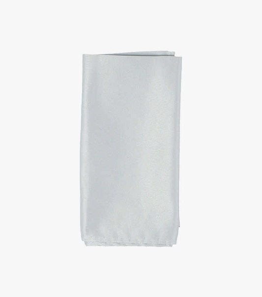 Silver Satin Pocket Square