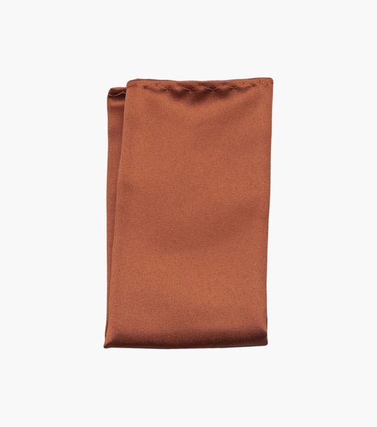 Rust Satin Pocket Square