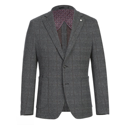 Pellagio Gray Check Sport Coat - Slim Fit