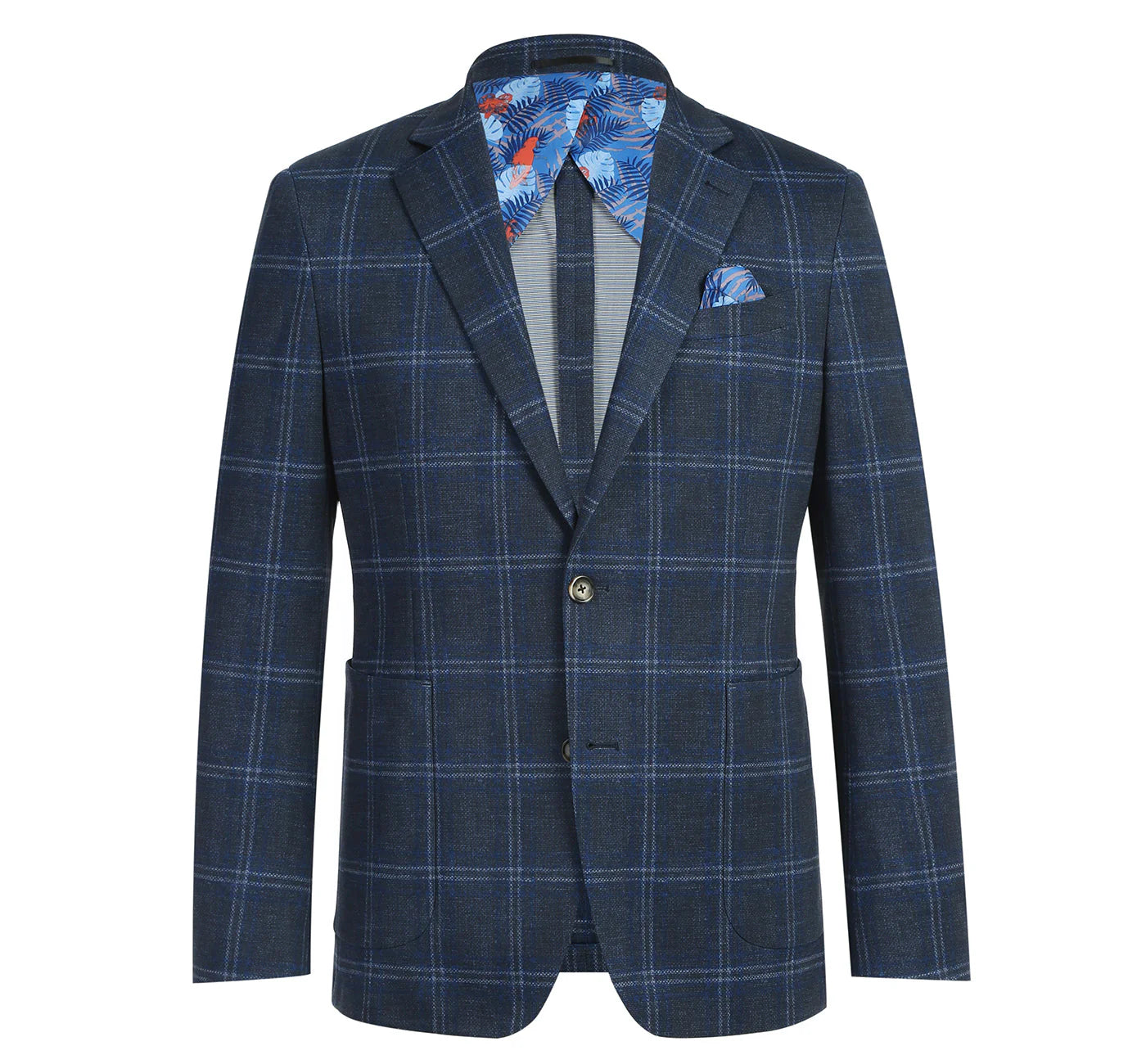 Pellagio Blue Check II Sport Coat - Slim Fit