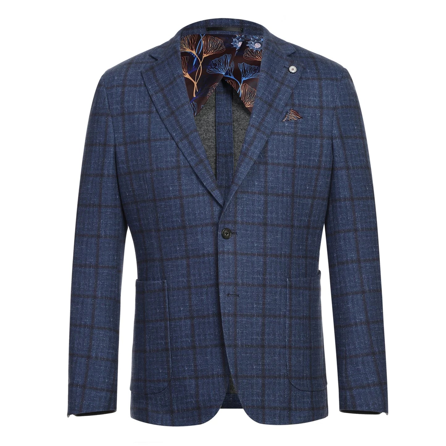 Pellagio Navy Check Sport Coat - Slim Fit