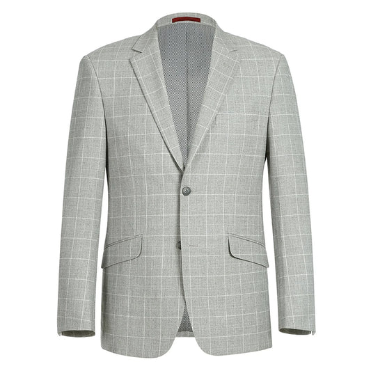 Gray Windowpane Sport Coat - Slim Fit