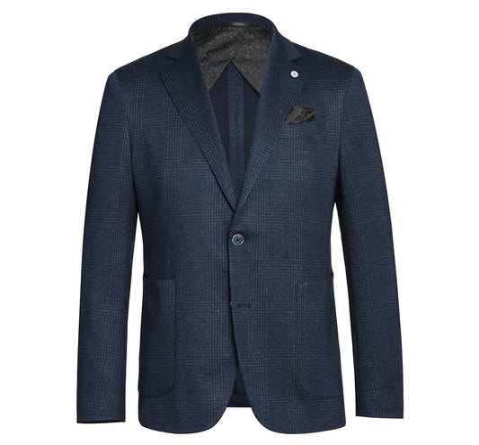 Pellagio Navy Check II Sport Coat - Slim Fit