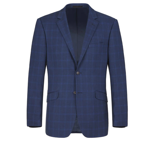 Navy Check Suit - Slim Fit