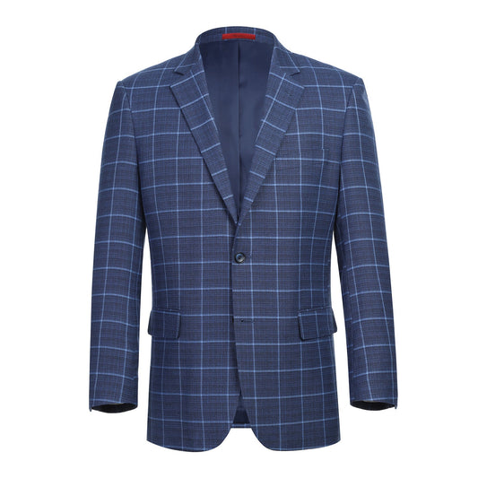 Blue II Windowpane Sport Coat - Classic Fit