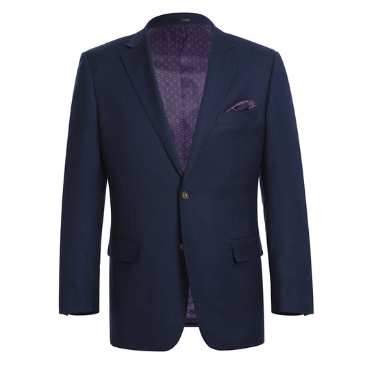 100% Wool Navy Blazer - Classic Fit