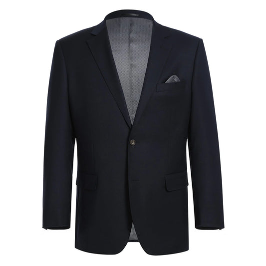 100% Wool Midnight Navy Blazer - Classic Fit