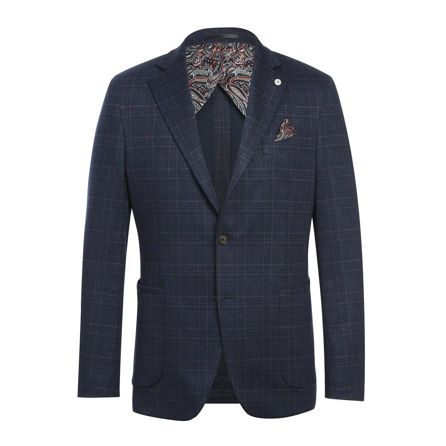 Pellagio Navy Check III Sport Coat - Slim Fit