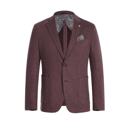 Pellagio Burgundy Sport Coat - Slim Fit