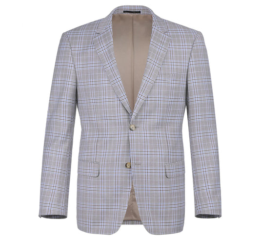 Gray Check Suit - Slim Fit