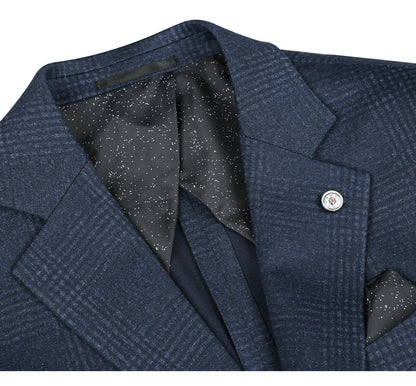 Pellagio Navy Check II Sport Coat - Slim Fit