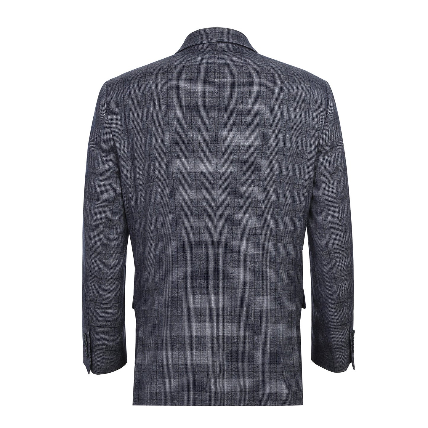 Gray Stretch Check Suit - Classic Fit