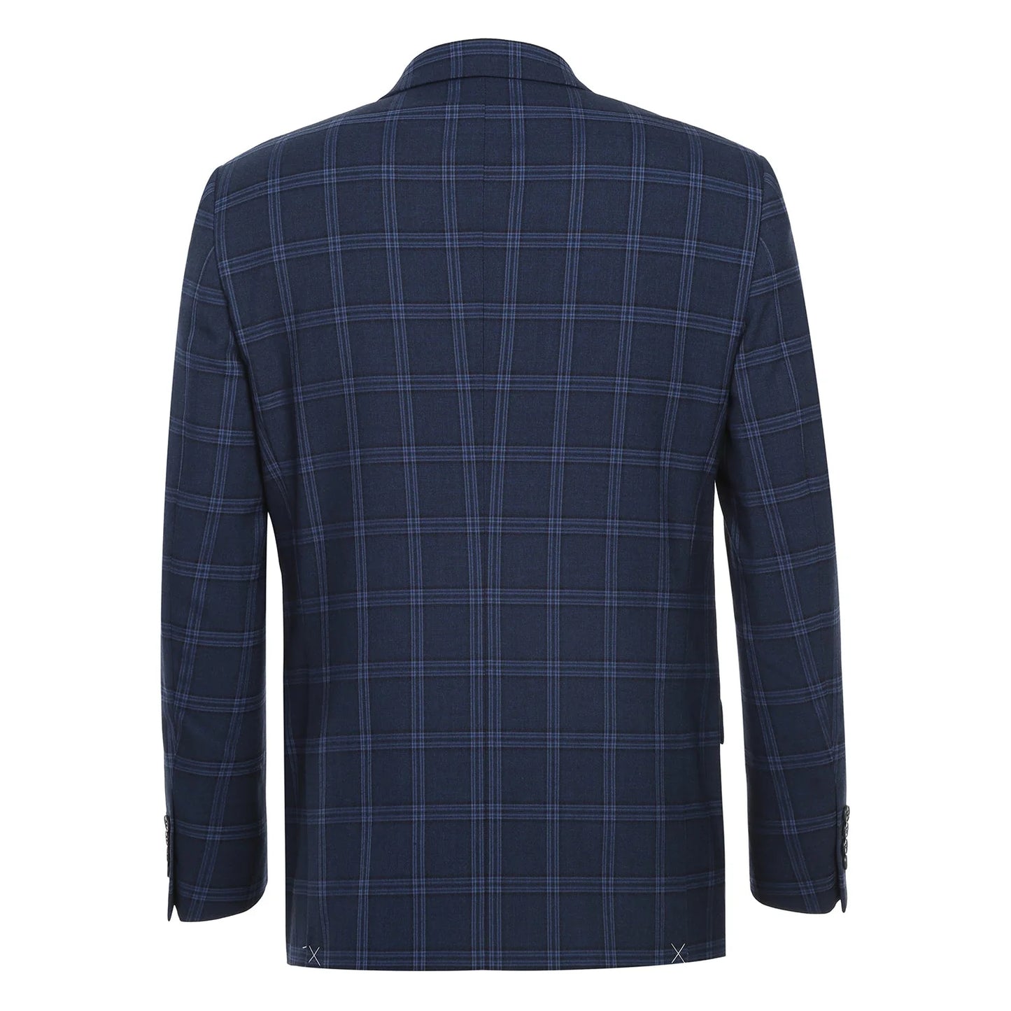 Navy II Stretch Check Suit - Slim Fit