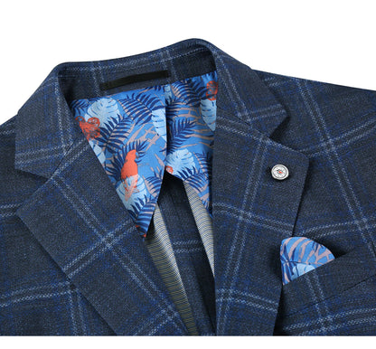 Pellagio Blue Check II Sport Coat - Slim Fit