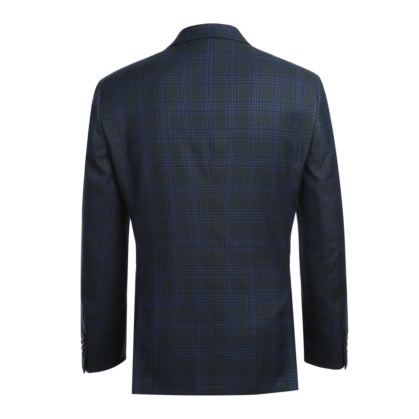 Charcoal and Blue Check Sport Coat - Slim Fit