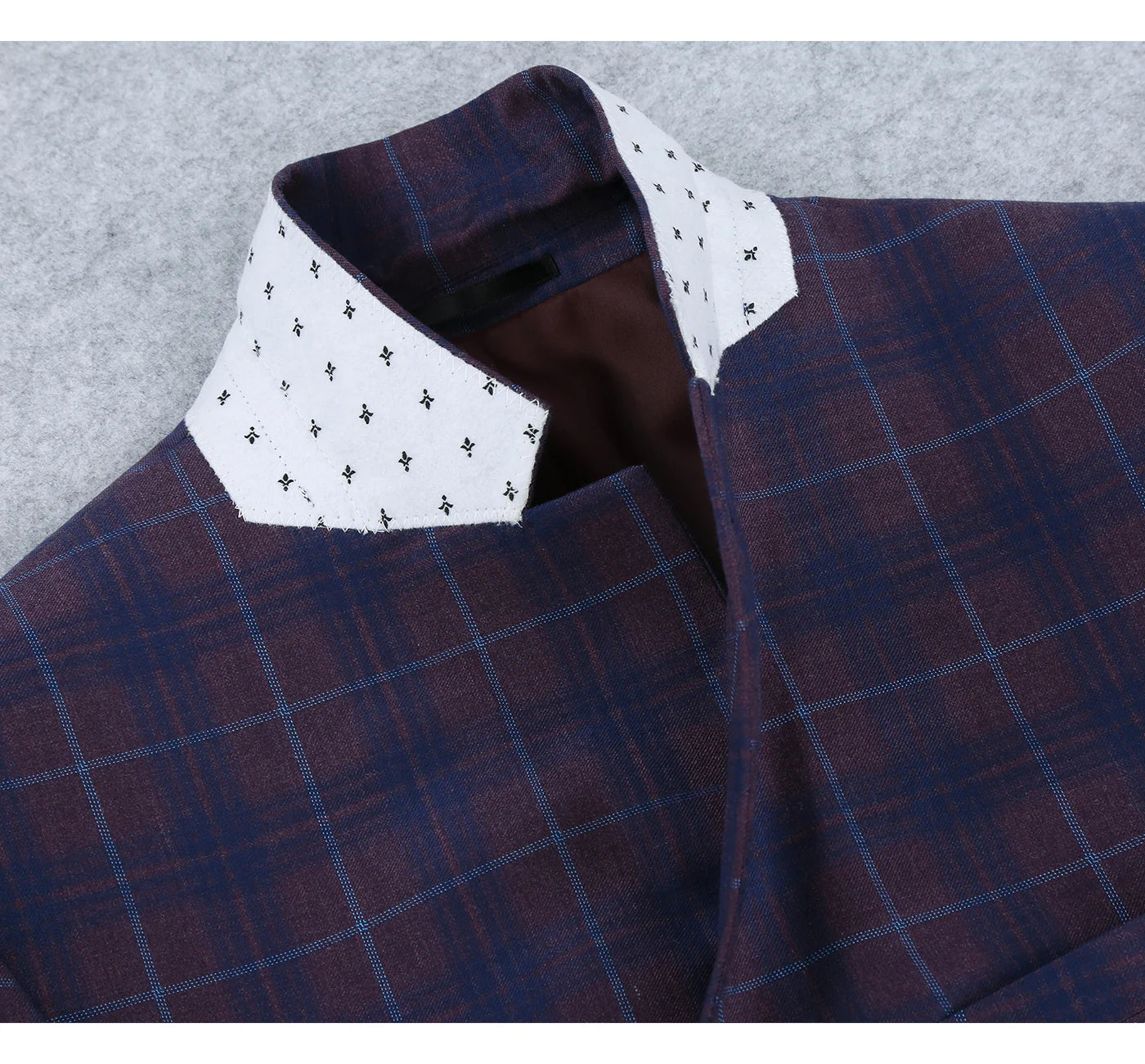 Burgundy Check Sport Coat - Slim Fit