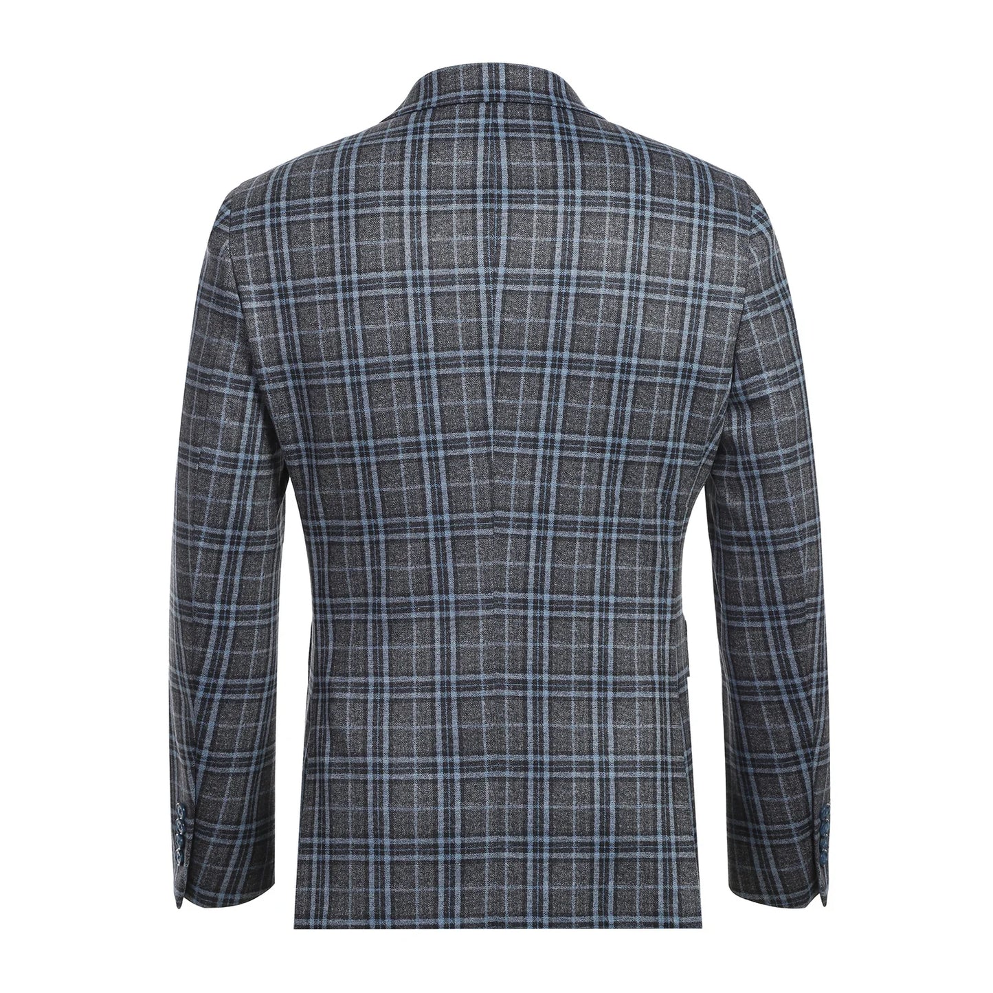 Pellagio Gray and Blue Check Sport Coat - Slim Fit