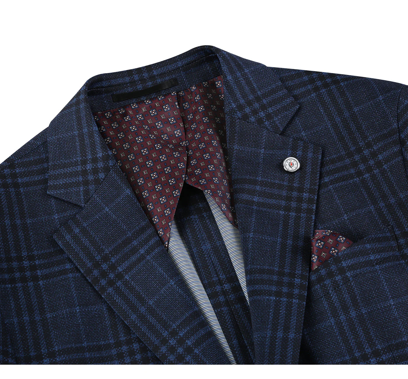 Pellagio Blue Check III Sport Coat - Slim Fit