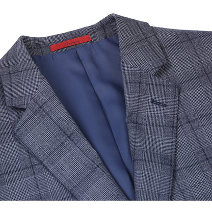 Gray Stretch Check Suit - Classic Fit