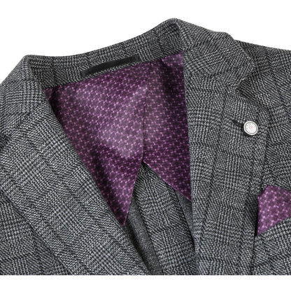 Pellagio Gray III Check Sport Coat - Slim Fit