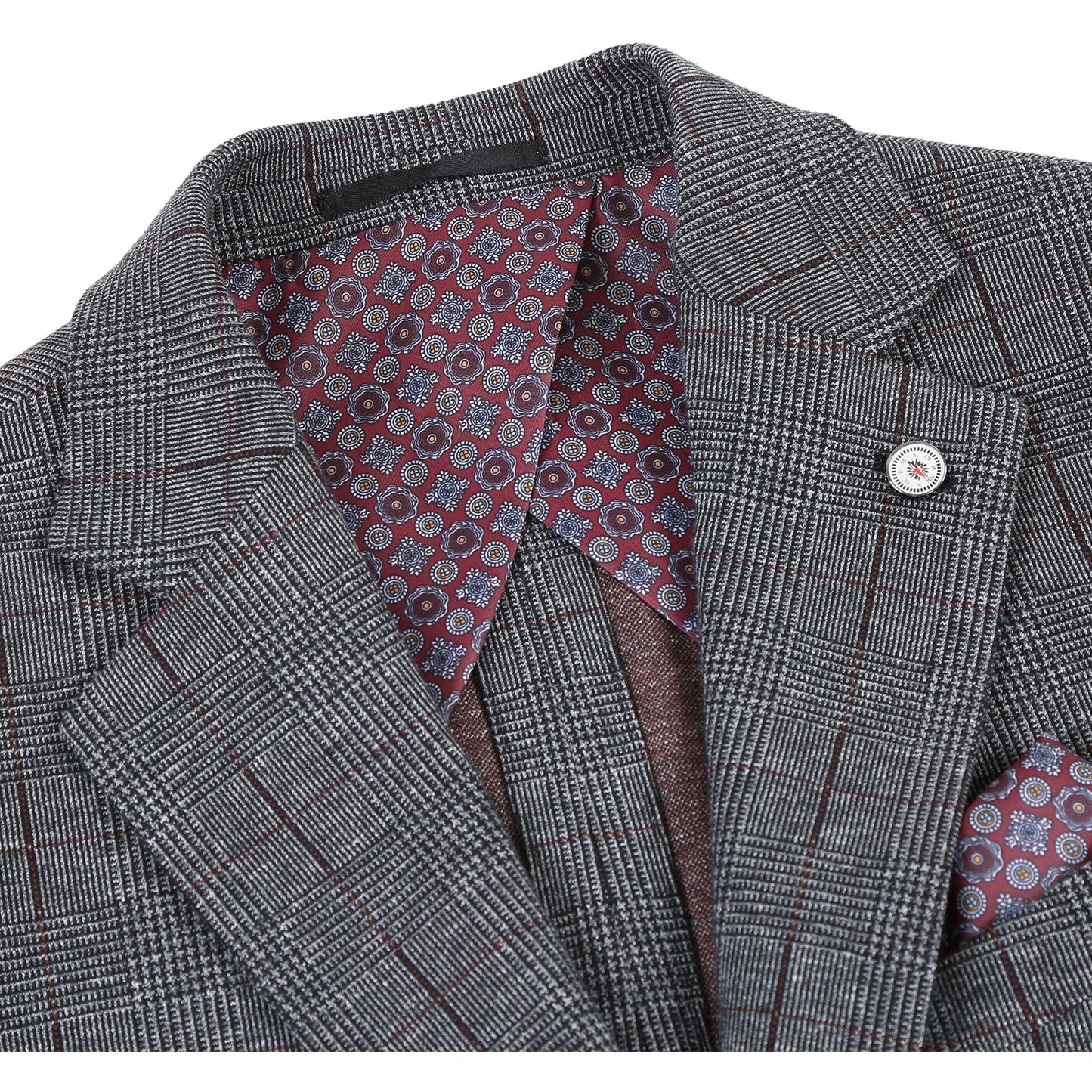 Pellagio Gray Check Sport Coat - Slim Fit