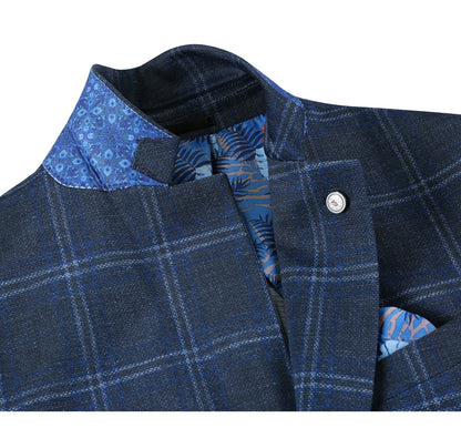 Pellagio Blue Check II Sport Coat - Slim Fit