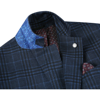 Pellagio Blue Check III Sport Coat - Slim Fit