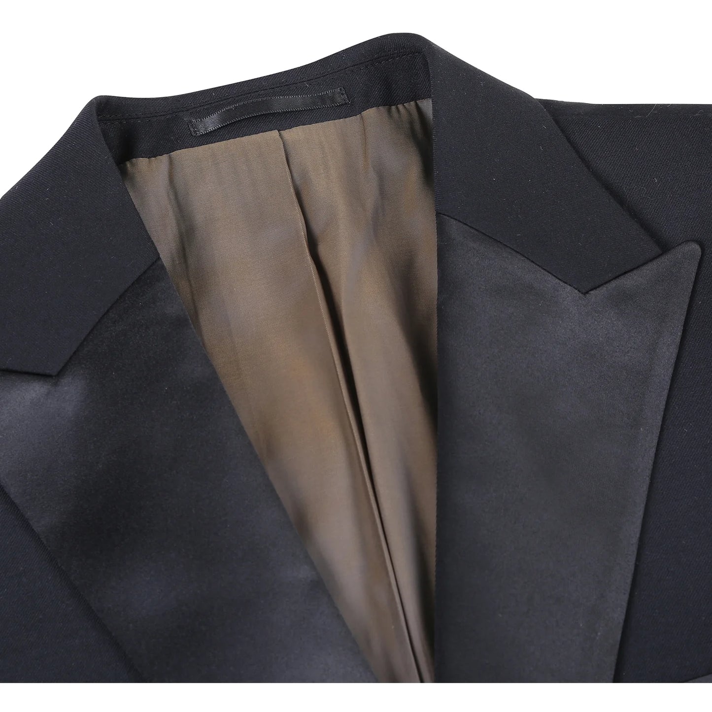 100% Wool Black Tuxedo with Peak Lapel