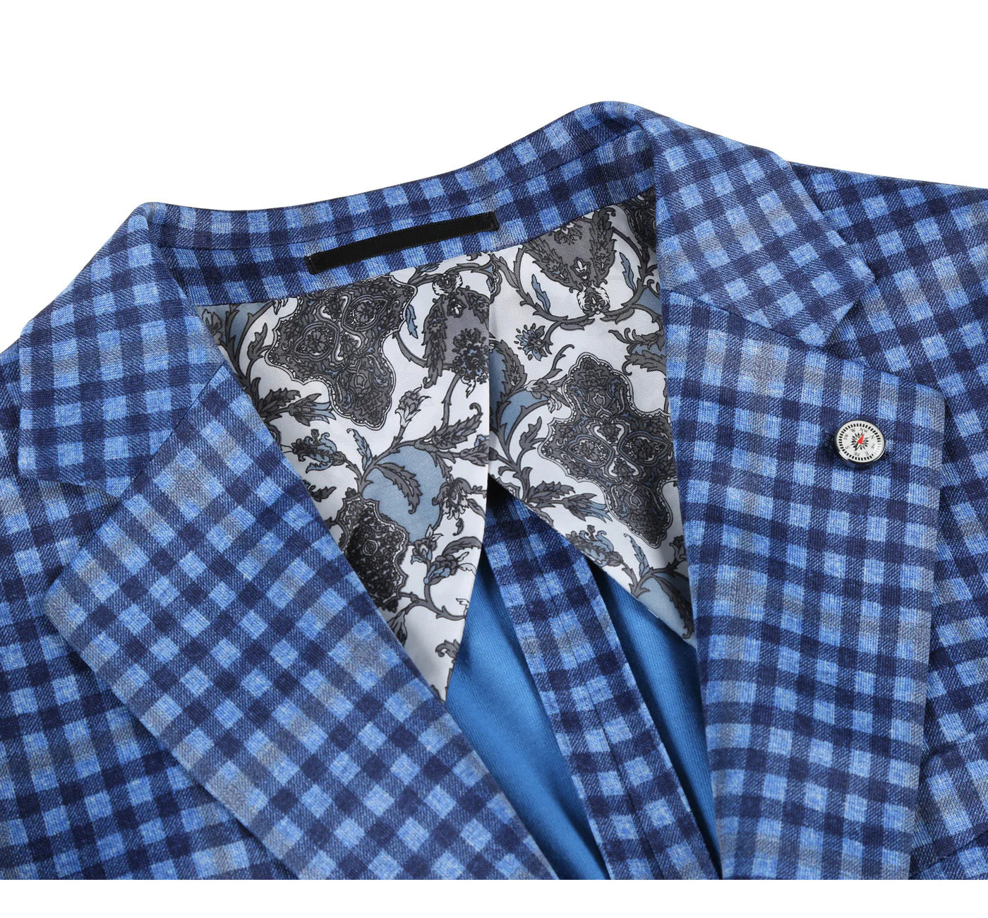 Pellagio Blue Plaid Sport Coat - Slim Fit