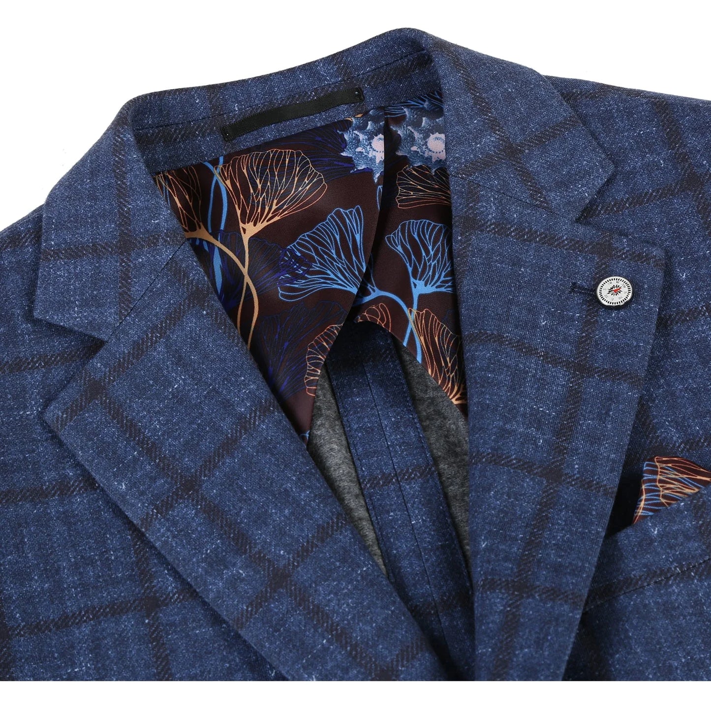 Pellagio Navy Check Sport Coat - Slim Fit