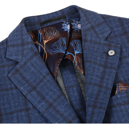 Pellagio Navy Check Sport Coat - Slim Fit