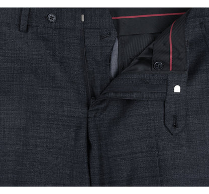 Wool Blend Charcoal Suit - Slim Fit