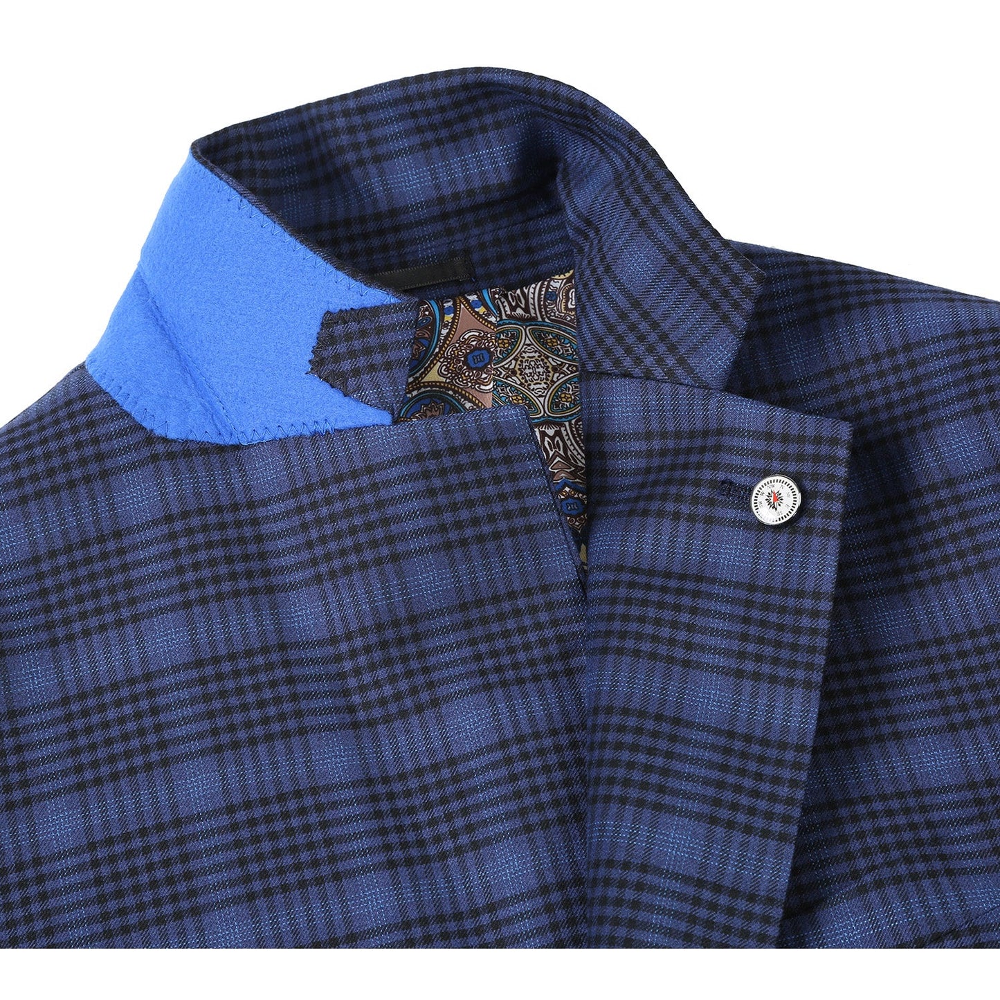 Pellagio Royal Blue Check Sport Coat - Slim Fit