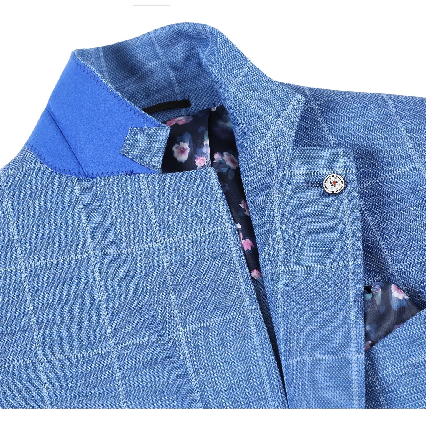 Pellagio Blue Check Sport Coat - Slim Fit