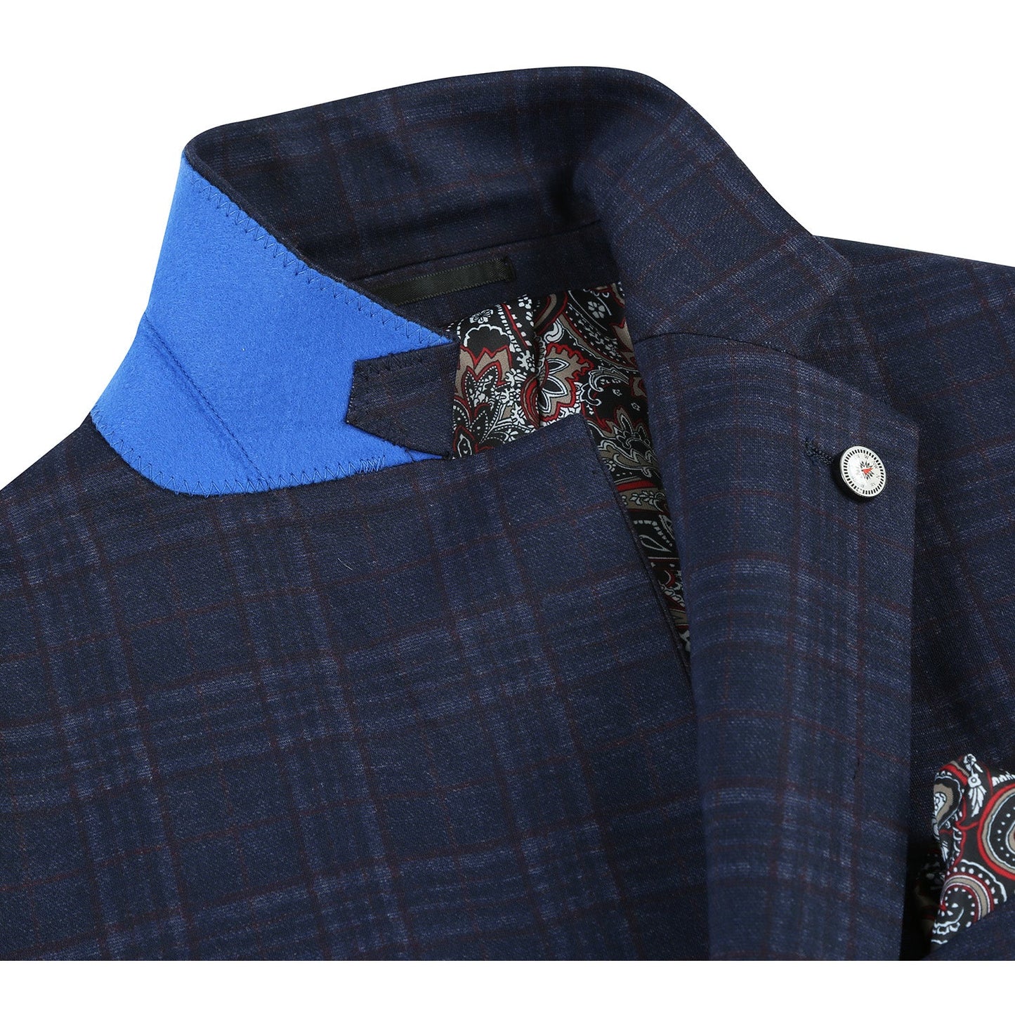 Pellagio Navy Check III Sport Coat - Slim Fit