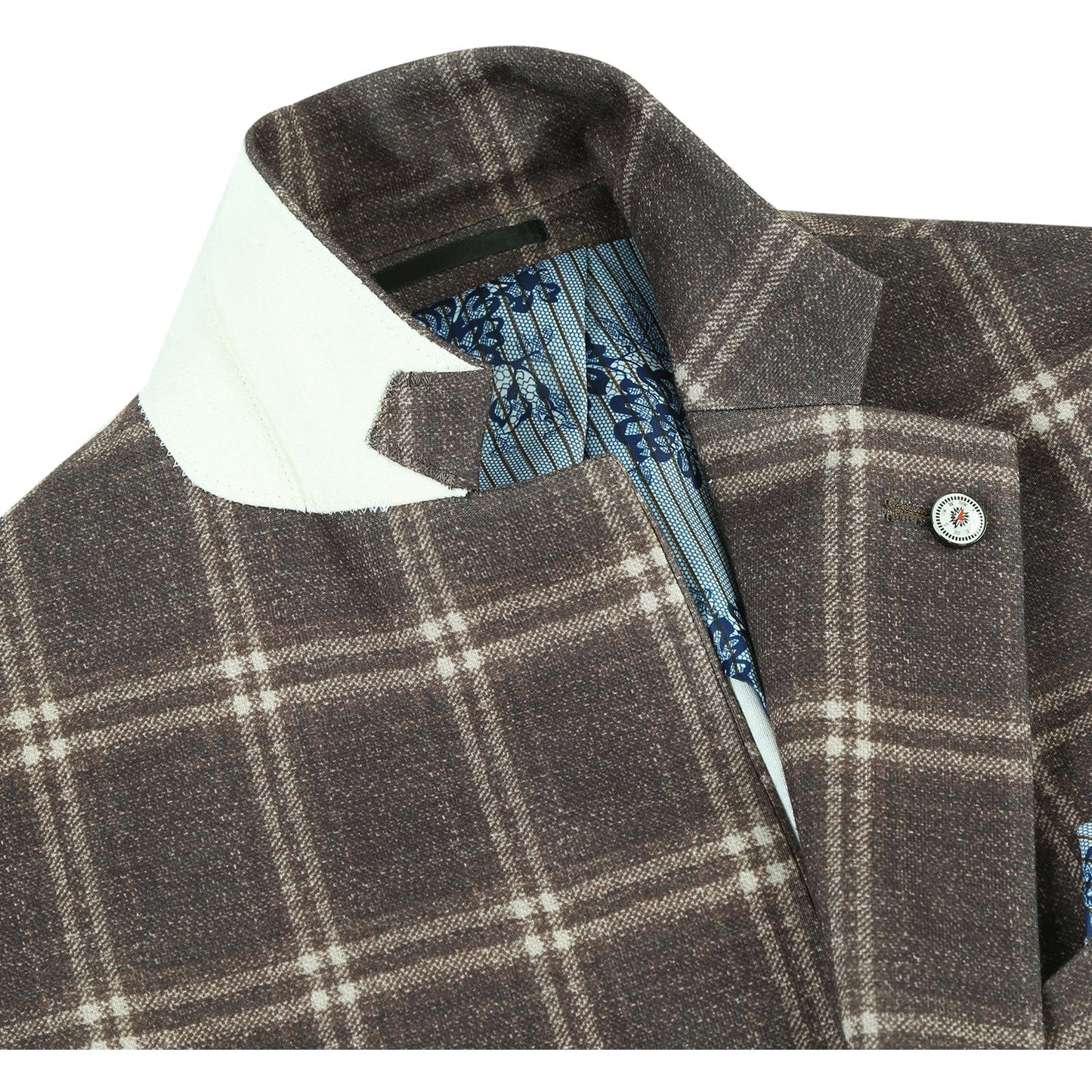 Pellagio Brown Check Sport Coat - Slim Fit