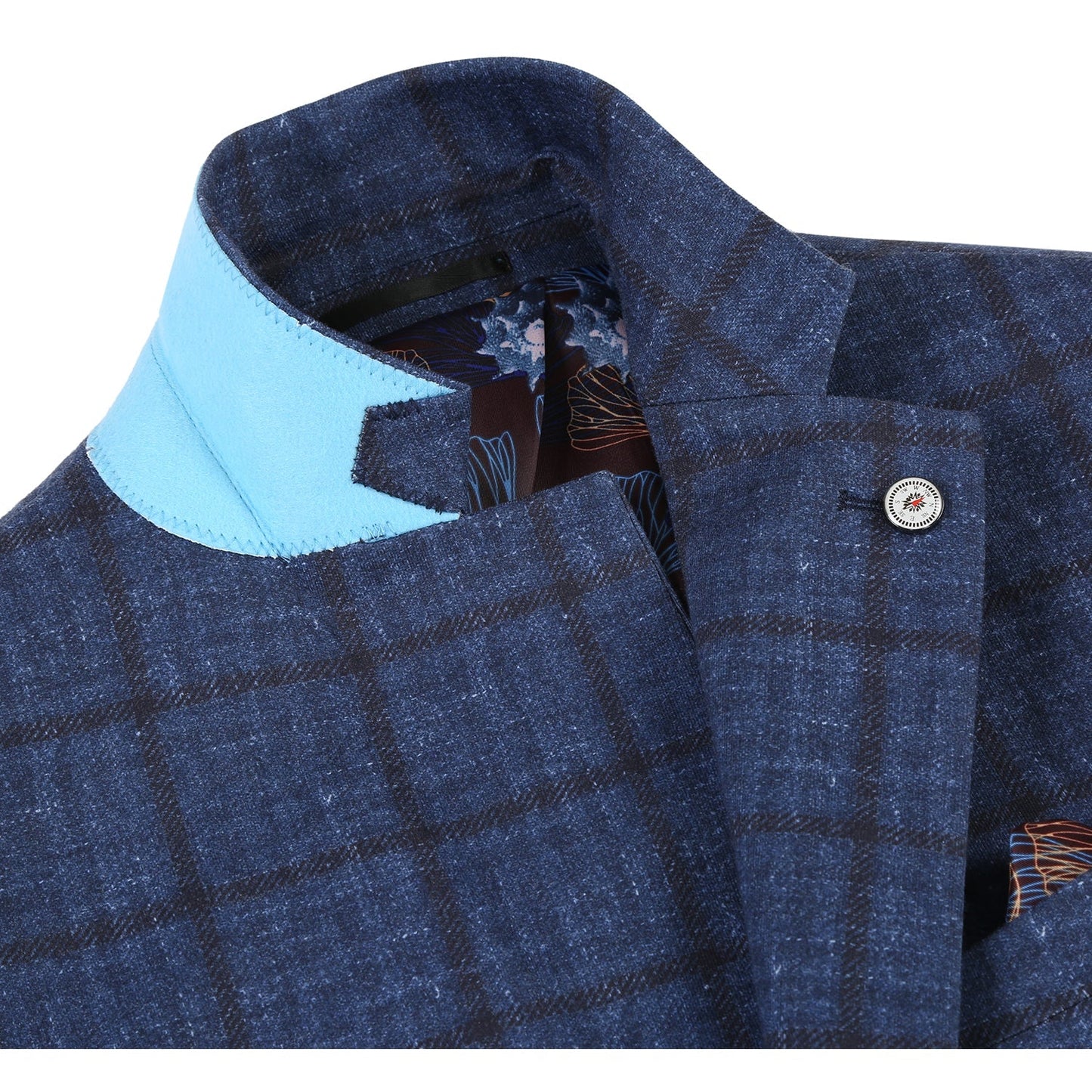 Pellagio Navy Check Sport Coat - Slim Fit