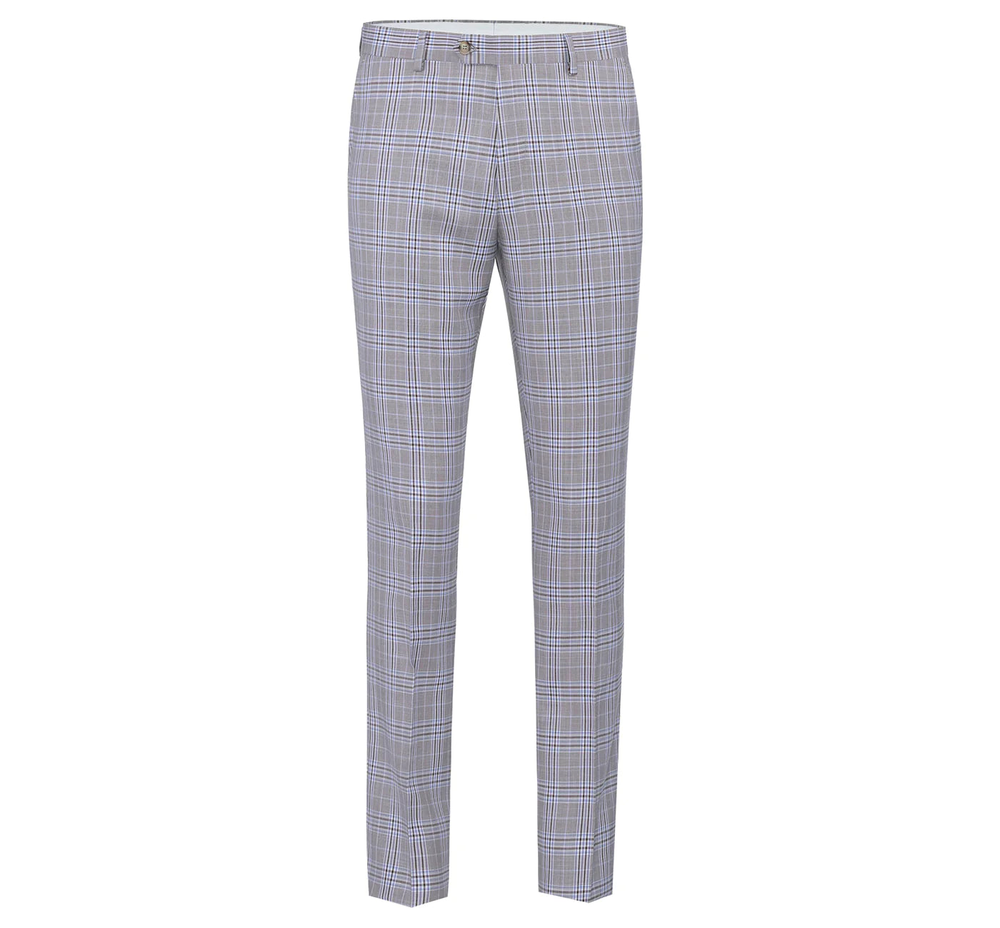 Gray Check Suit - Slim Fit