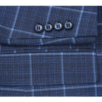 Blue II Windowpane Sport Coat - Classic Fit